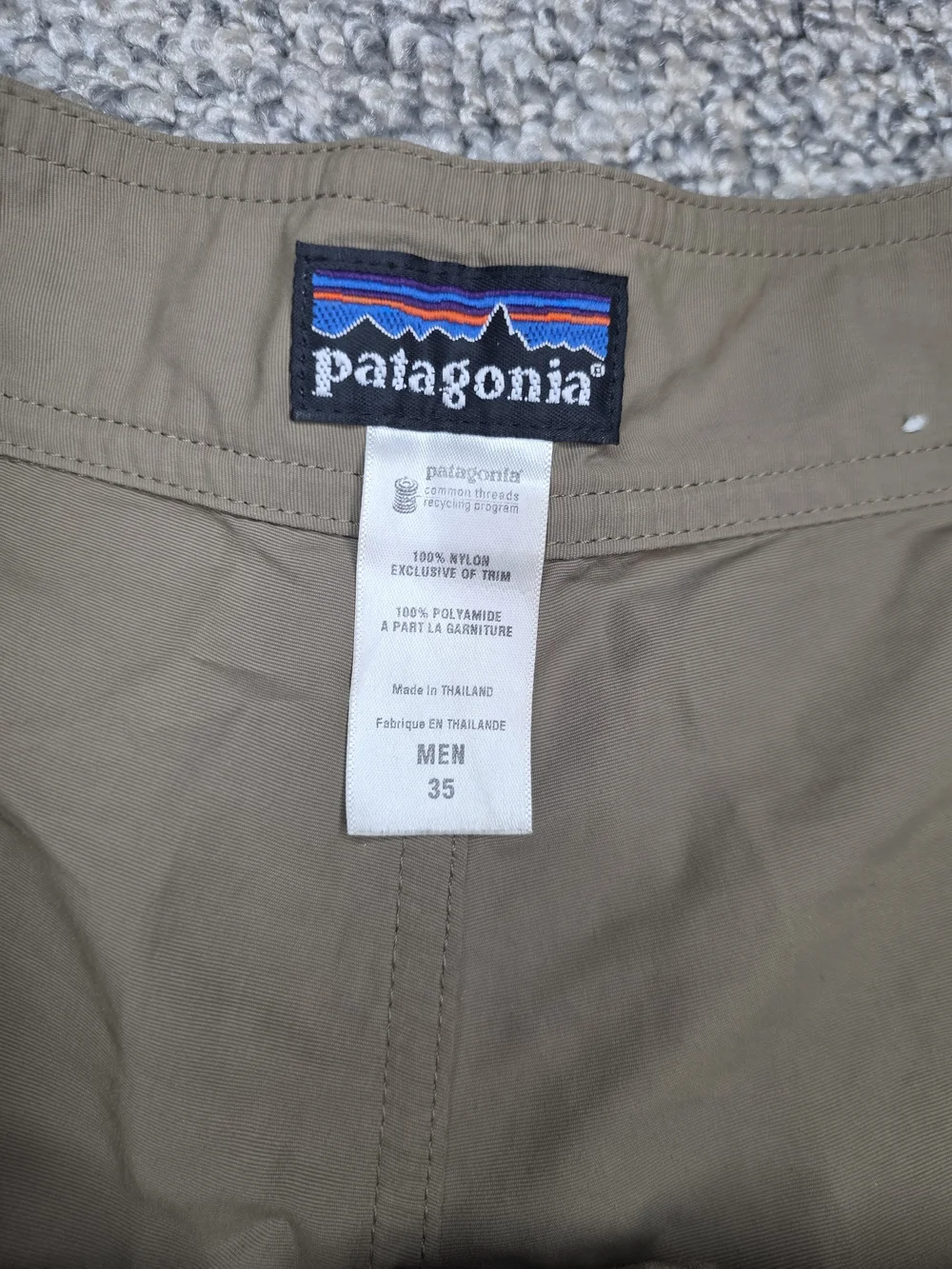 Patagonia Men’s Khaki Outdoorsy Shorts